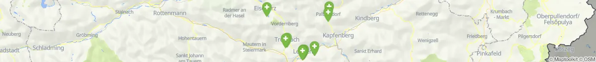 Map view for Pharmacies emergency services nearby Tragöß-Sankt Katharein (Bruck-Mürzzuschlag, Steiermark)